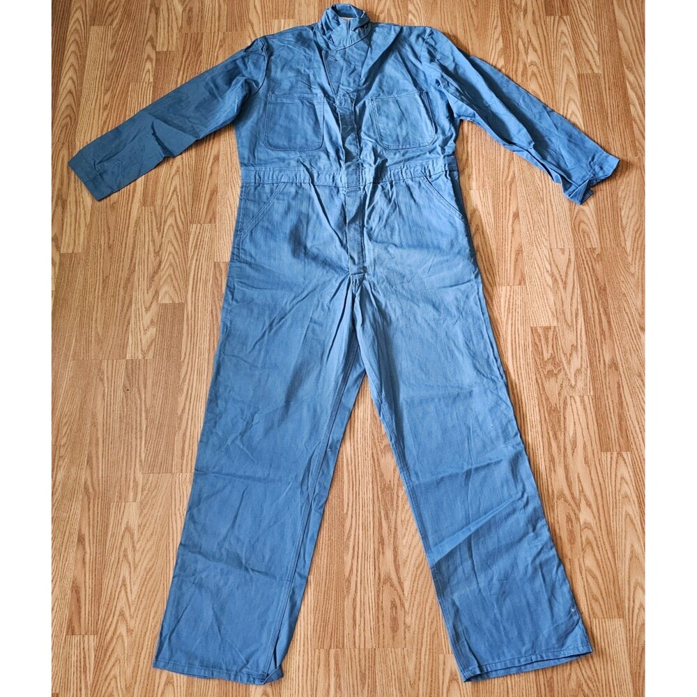 Vintage Universal Overall Co Stone Cutter Mechanic Coveralls Size 44 Jump Suit
